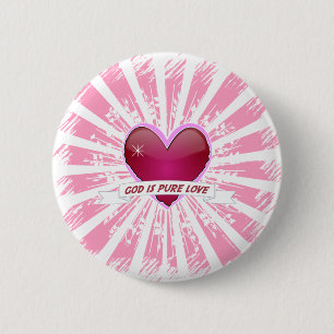 Badge Rond 5 Cm Dieu est l'amour pur