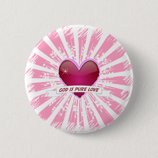 Badge Rond 5 Cm Dieu est l'amour pur (Devant)
