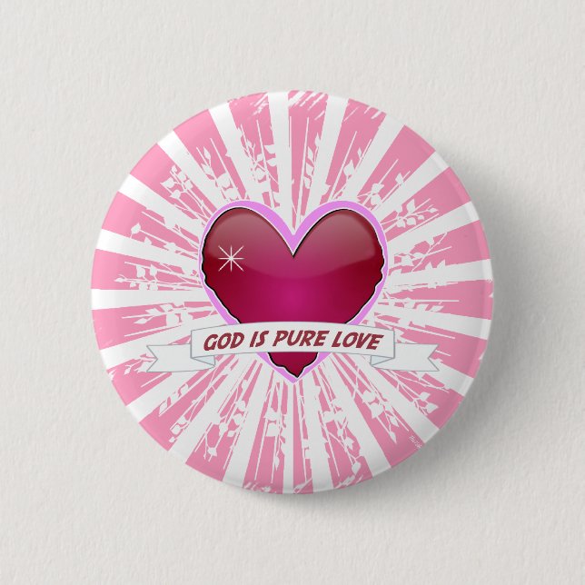 Badge Rond 5 Cm Dieu est l'amour pur (Devant)