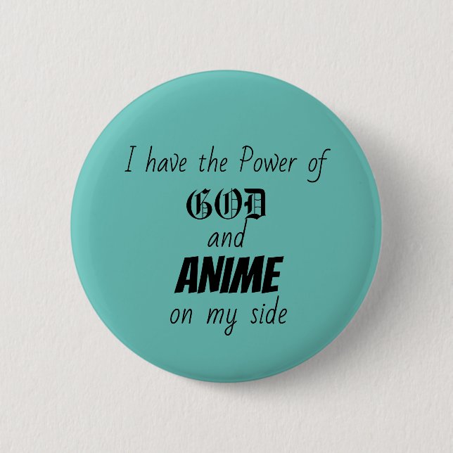Badge Rond 5 Cm Dieu et Anime (Devant)
