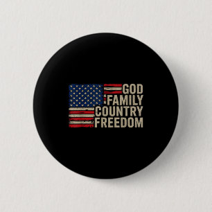 Badge Rond 5 Cm Dieu Famille Pays Liberté Patriotique Chrétien Eta