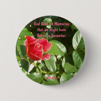 Badge Rond 5 Cm Dieu nous a donné des roses le bouton d'Alzheimer
