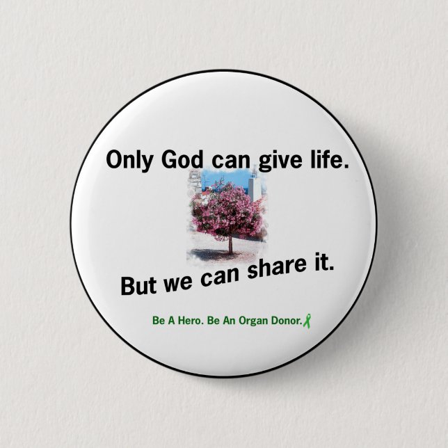 Badge Rond 5 Cm Dieu partageant la vie (Devant)