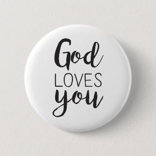 Badge Rond 5 Cm Dieu t'aime