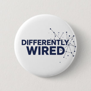 Badge Rond 5 Cm Différemment Câblé – Mois de la sensibilisation à
