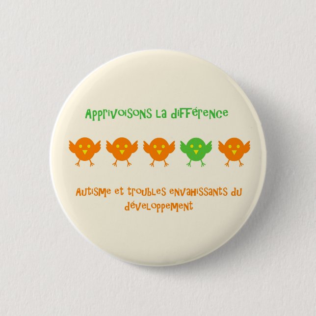Badge Rond 5 Cm Différence rond2 - macaron de La d'Apprivoisons (Devant)