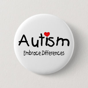 Badge Rond 5 Cm Différences d'étreinte (coeur heureux)