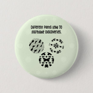 Badge Rond 5 Cm Différents chemins mènent à des découvertes incroy