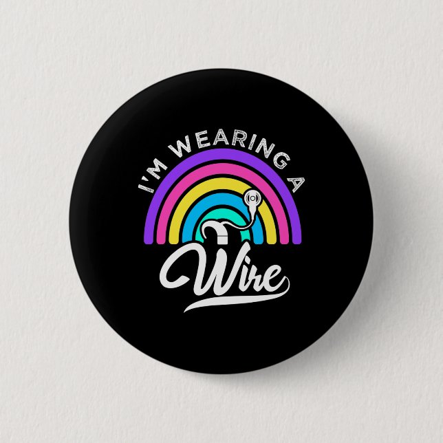 Badge Rond 5 Cm Difficile d'alerte et de conception de sensibilisa (Devant)