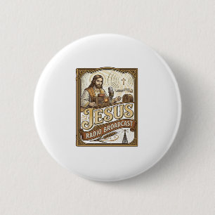 Badge Rond 5 Cm Diffusion Radio Jésus Diffusion Radio Jésus Christ