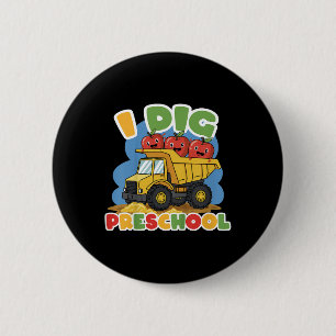 Badge Rond 5 Cm Dig Préscolaire Premier Jour De Rentrée Scolaire É