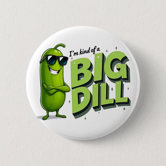 Badge Rond 5 Cm Dill Pickles Amateurs Cadeau - Drôle Drôle Dessins (Devant)