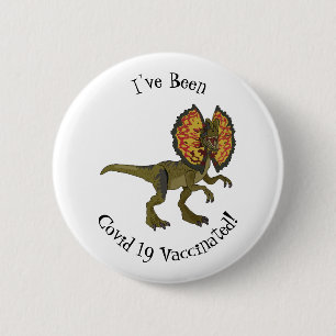 Badge Rond 5 Cm Dilophosaurus dessin animé