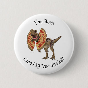 Badge Rond 5 Cm Dilophosaurus dessin animé