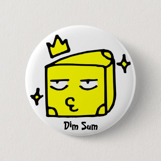 Badge Rond 5 Cm Dim Sum, fromage (Devant)