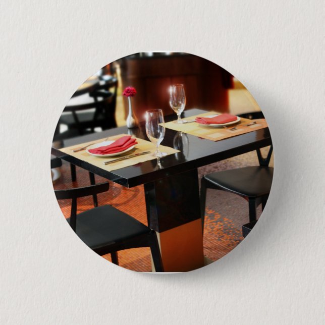 Badge Rond 5 Cm Dîner romantique pour deux (Devant)