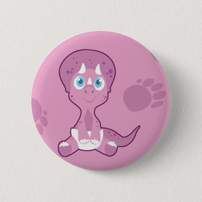 Badge Rond 5 Cm Dino Babies (Devant)