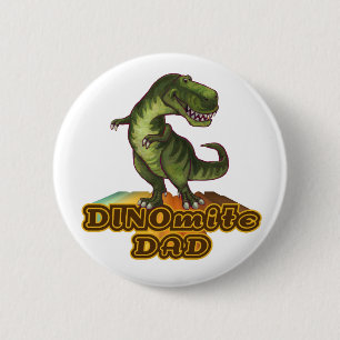 Badge Rond 5 Cm Dinomite Papa