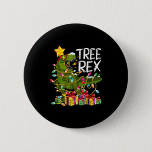 Badge Rond 5 Cm Dinosaur Arbre de Noël Pajama Rex Reptile Boys Gi