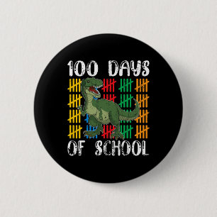 Badge Rond 5 Cm Dinosaur Étudiants Garçons Enfants Don 100 Jours D