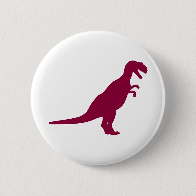 Badge Rond 5 Cm Dinosaur Maroon (Devant)