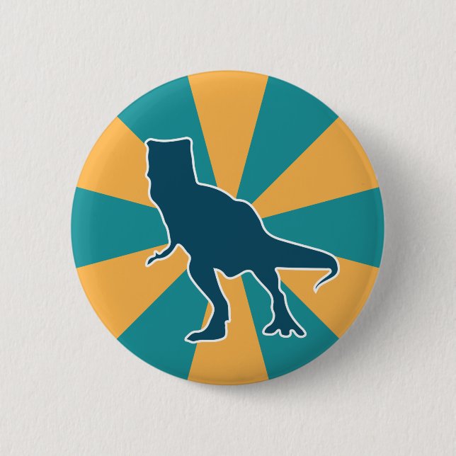 Badge Rond 5 Cm Dinosaur T-rex dessin animé animal jurassique (Devant)