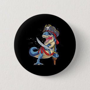Badge Rond 5 Cm Dinosaur T Rex Jolly roger pirate Cadeaux d'Hallow