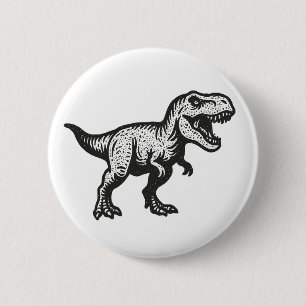 Badge Rond 5 Cm Dinosaure