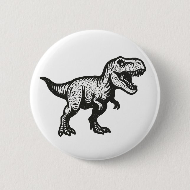 Badge Rond 5 Cm Dinosaure (Devant)