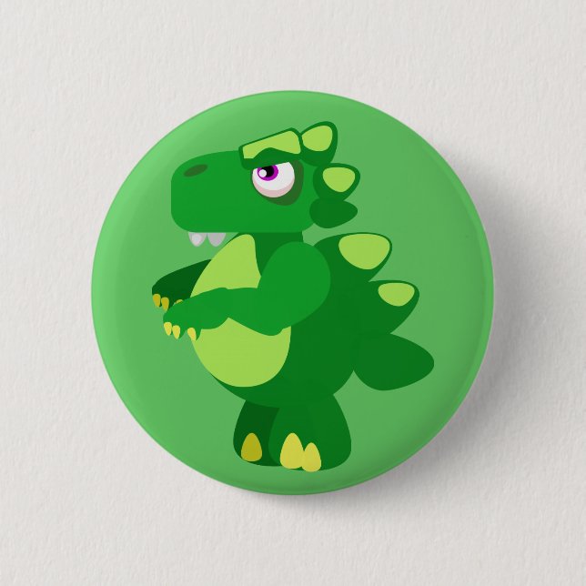 Badge Rond 5 Cm Dinosaure (Devant)