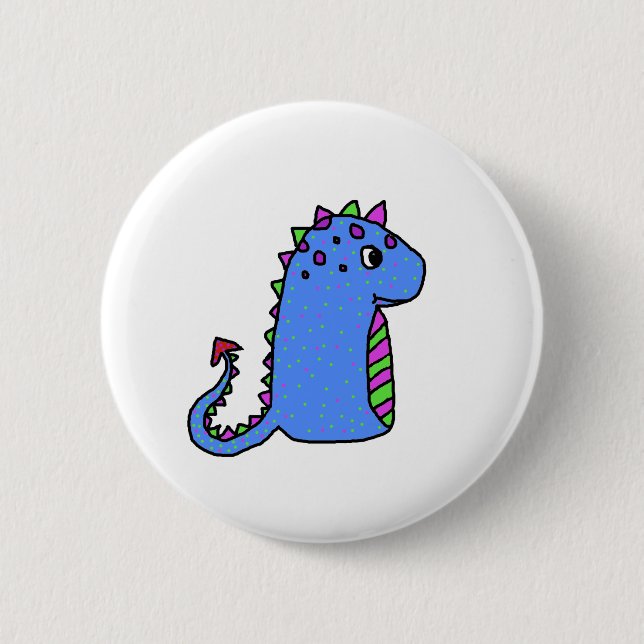 Badge Rond 5 Cm dinosaure (Devant)