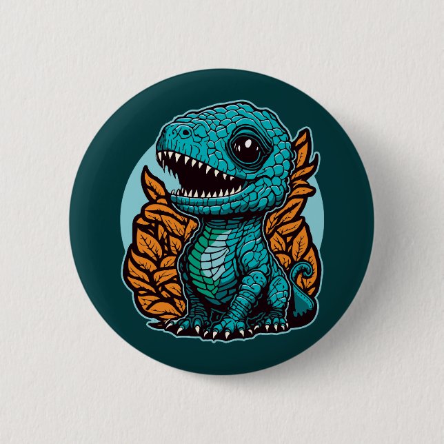 Badge Rond 5 Cm Dinosaure Bébé mignon (Devant)