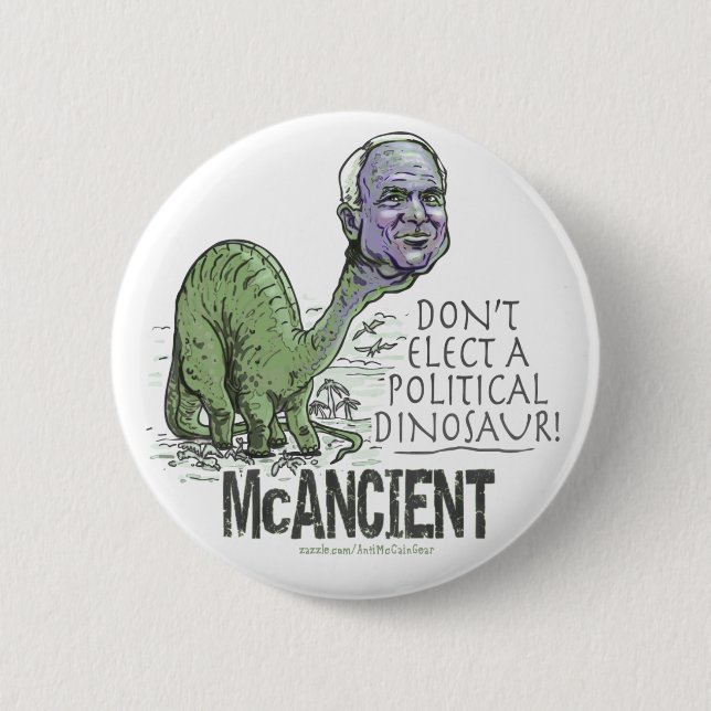 Badge Rond 5 Cm Dinosaure de McCain (Devant)