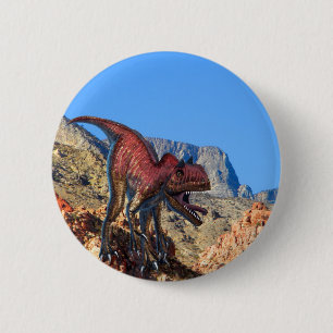 Badge Rond 5 Cm Dinosaure de Xuanhanosaurus