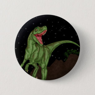Badge Rond 5 Cm Dinosaure - nuit préhistorique