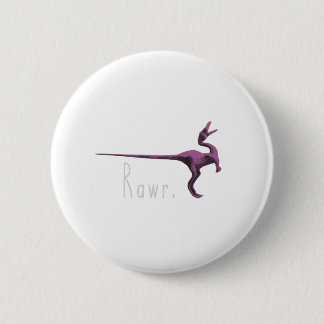 Badge Rond 5 Cm Dinosaure rose Rawr
