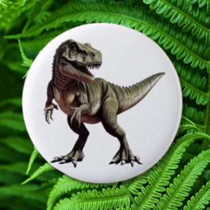 Badge Rond 5 Cm Dinosaure T Rex