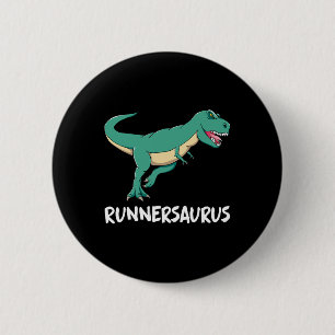 Badge Rond 5 Cm Dinosaure T-rex Dino Drôle Exercice Cardio Course 
