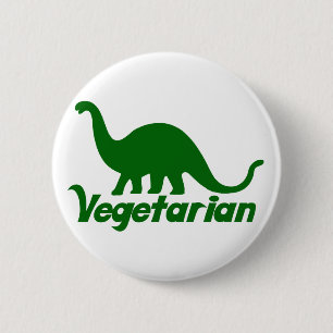 Badge Rond 5 Cm Dinosaure végétarien
