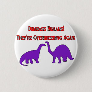 Badge Rond 5 Cm Dinosaures d'Overbreeding