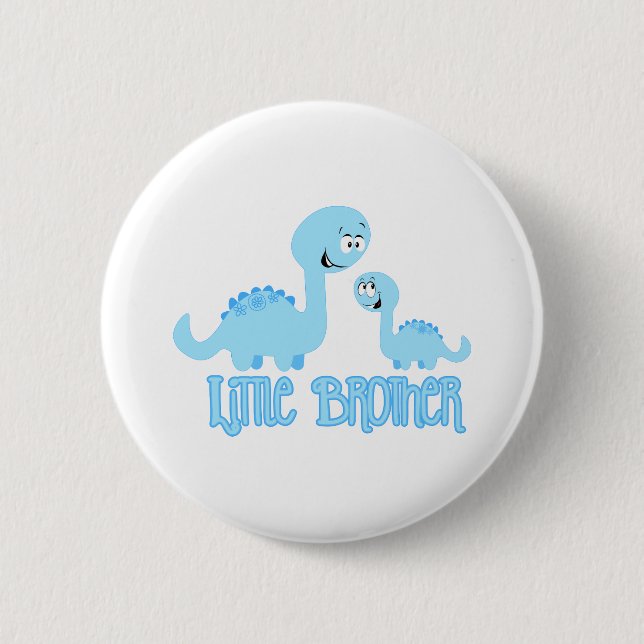 Badge Rond 5 Cm Dinosaures Petit Frère (Devant)