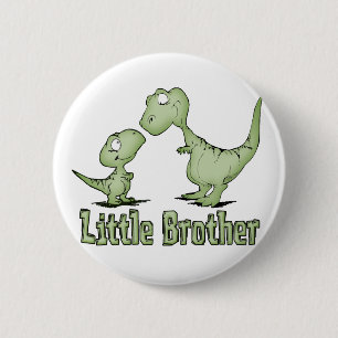 Badge Rond 5 Cm Dinosaures Petit Frère