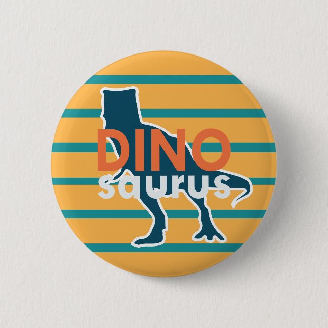 Badge Rond 5 Cm Dinosaurus préhistorique jurassique t-rex animal (Devant)