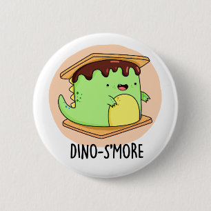 Badge Rond 5 Cm Dinosmore Dinosaure Dinosaure Smore Pun