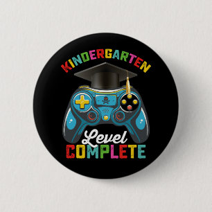 Badge Rond 5 Cm Diplômation de niveau jardin d'enfants jeu de fin