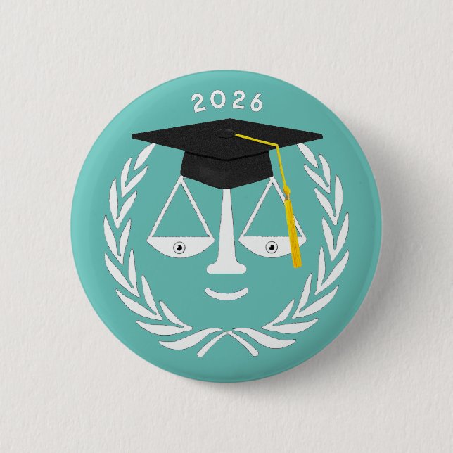 Badge Rond 5 Cm Diplôme Créatif de l'École de Droit (Devant)