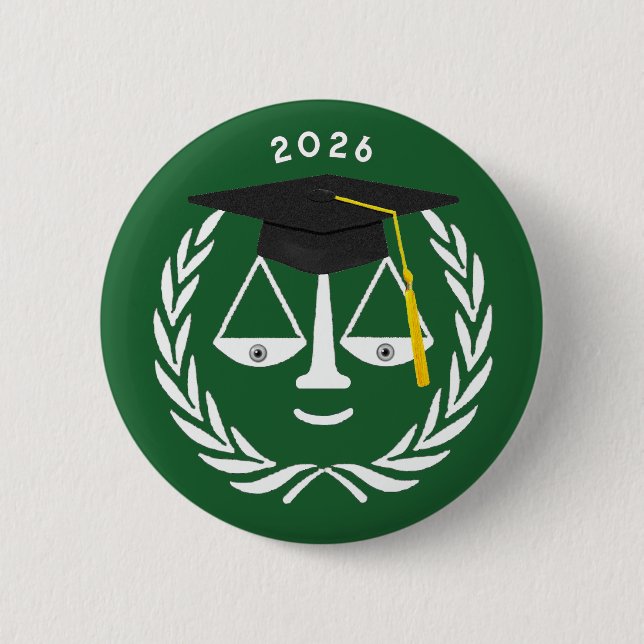 Badge Rond 5 Cm Diplôme Créatif de l'École de Droit (Devant)