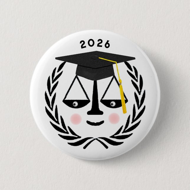 Badge Rond 5 Cm Diplôme Créatif de l'École de Droit (Devant)