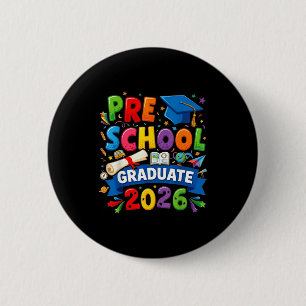 Badge Rond 5 Cm Diplômé de maternelle 2026 pré-maternelle diplômé