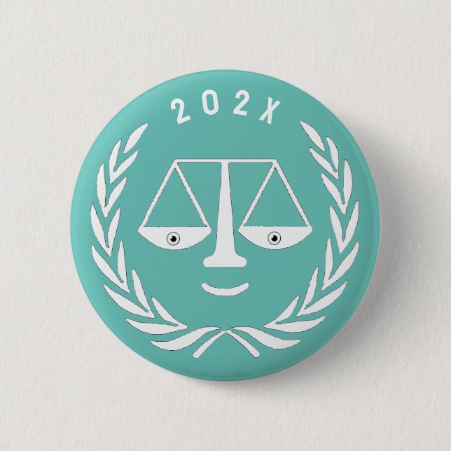 Badge Rond 5 Cm Diplôme d'une école de droit créative (Devant)